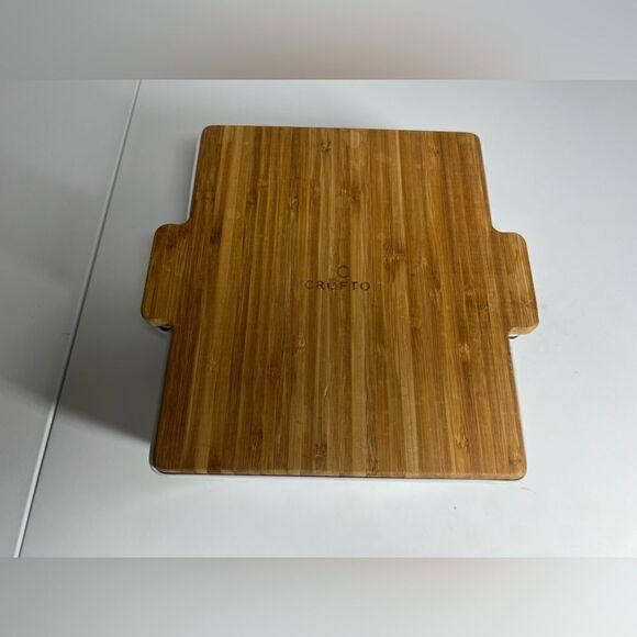 CROFTON Bread and Dip Set 3 Piece - Bowl, Dipping Tray, Bamboo Cutting Board - Picture 4 of 9